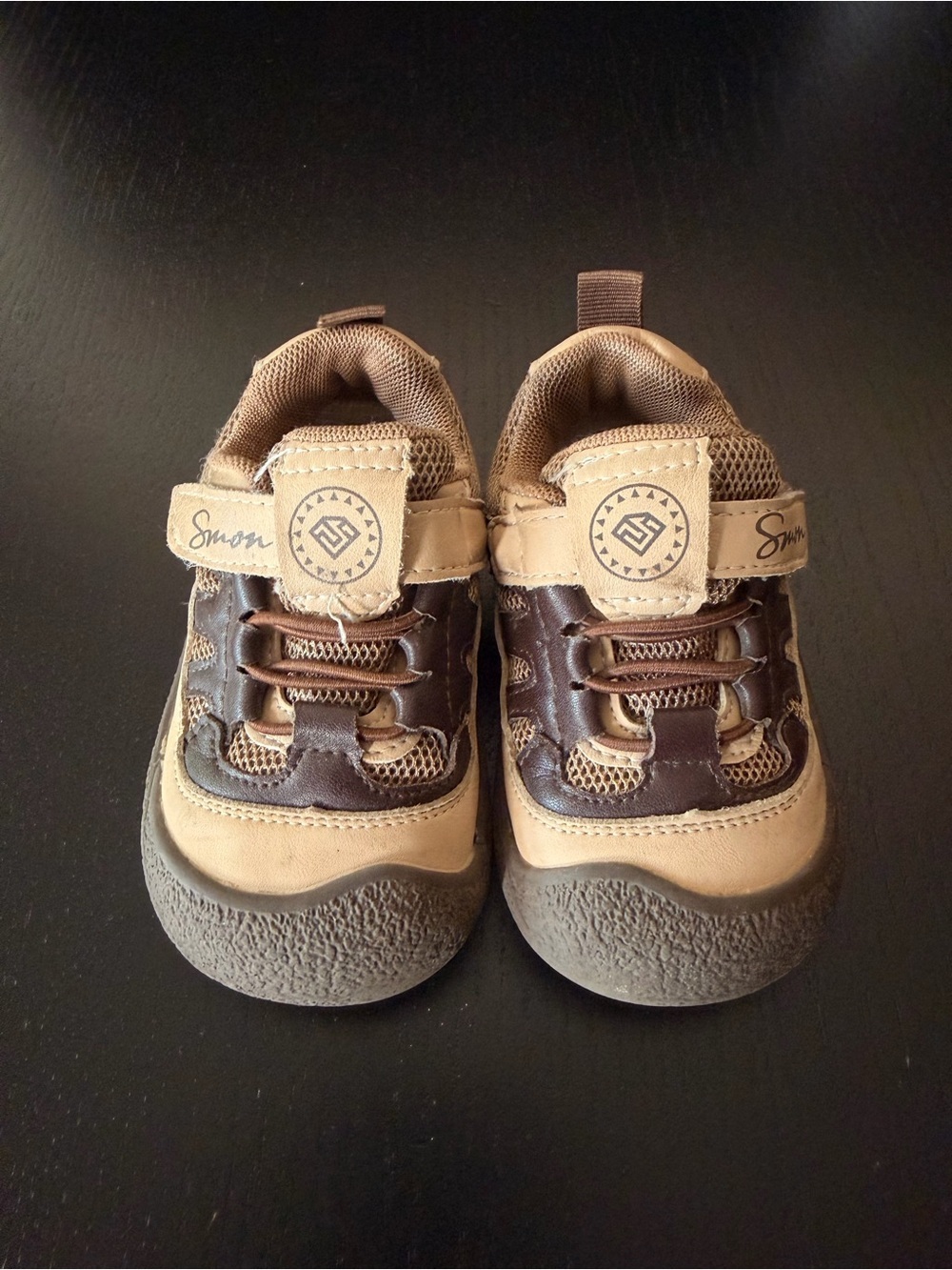 Simon Kids Brown & Tan Athletic Sneakers -